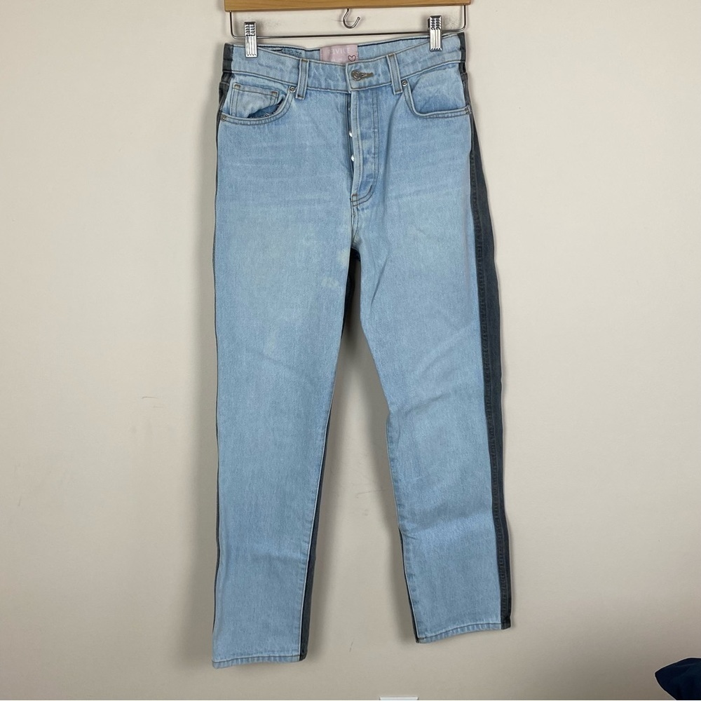 Revice Two Tone High Rise Button Fly Jeans - Picture 5 of 8